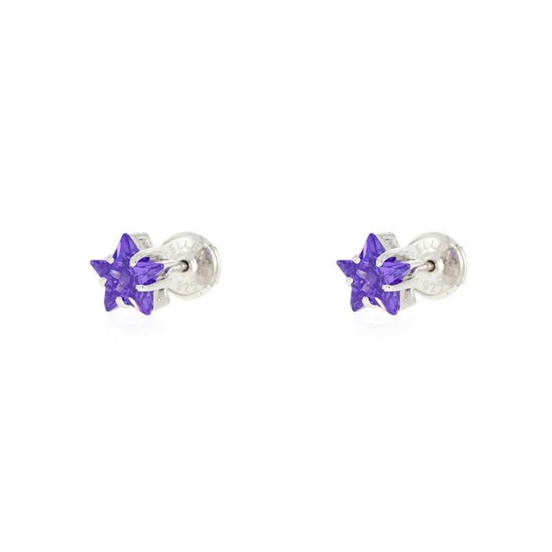 Puces d'Oreilles étoile Excellence Argent 925 RH